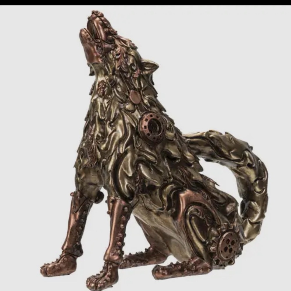 Steampunk Wolf Sculpture
